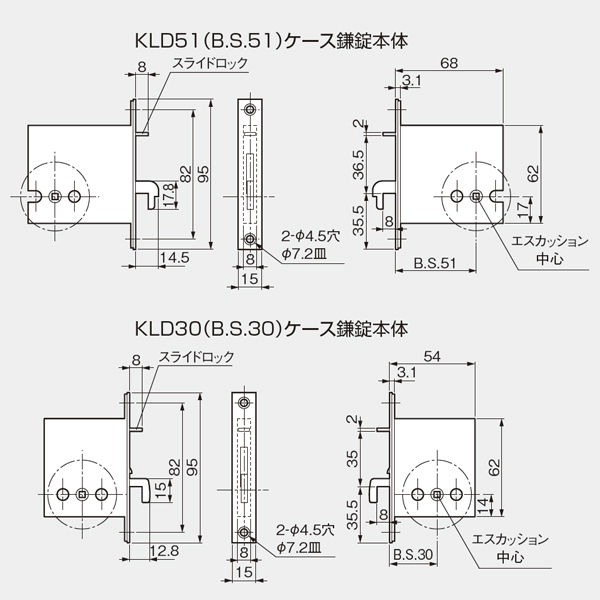 KLD51/KLD30 ケース鎌錠