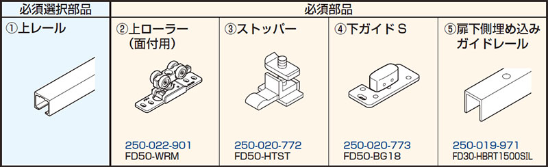 FD50 上ローラー　木口面付仕様 部品