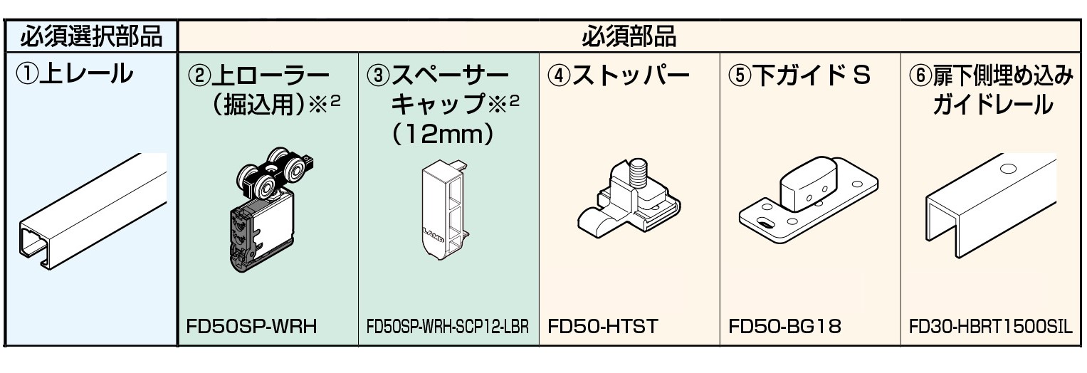 FD50SP 上ローラー　木口堀込仕様 部品